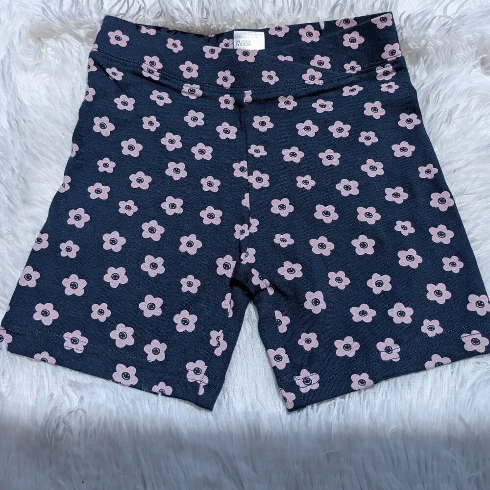 Little Trends Girls Whimsical Shorts for Bright Young Minds NWT Navy Blue floral